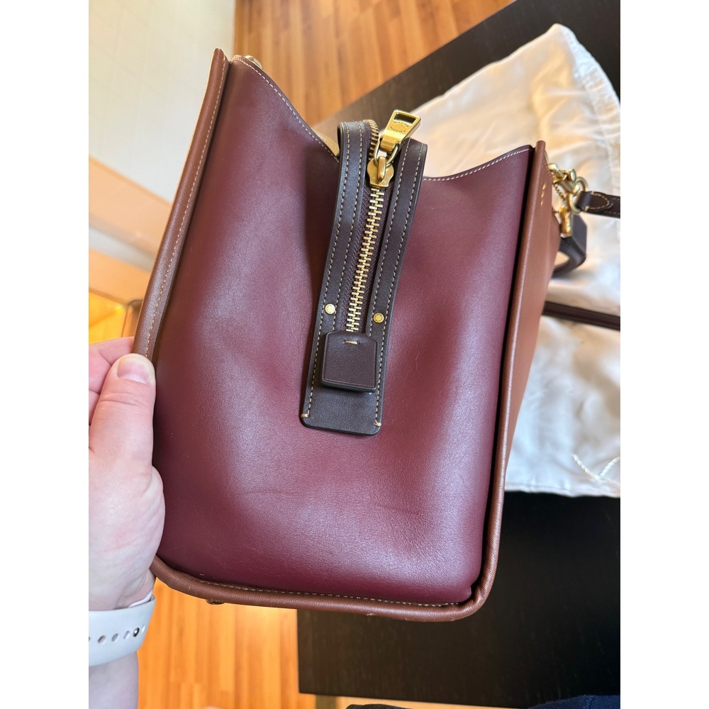 Coach Rogue 39 Saddle Colorblock Glovetanned Leather Carryall Tote 1941 - Picture 15 of 16